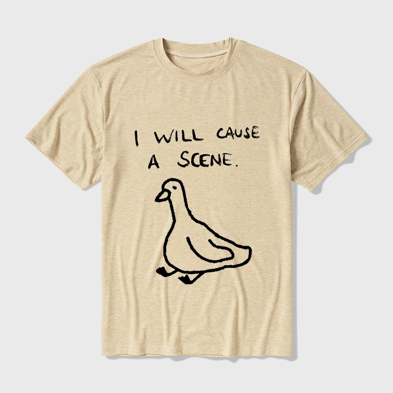 Tokyo-Tiger Stupid Goose Funny Japan Retro Cotton Blend T-Shirt