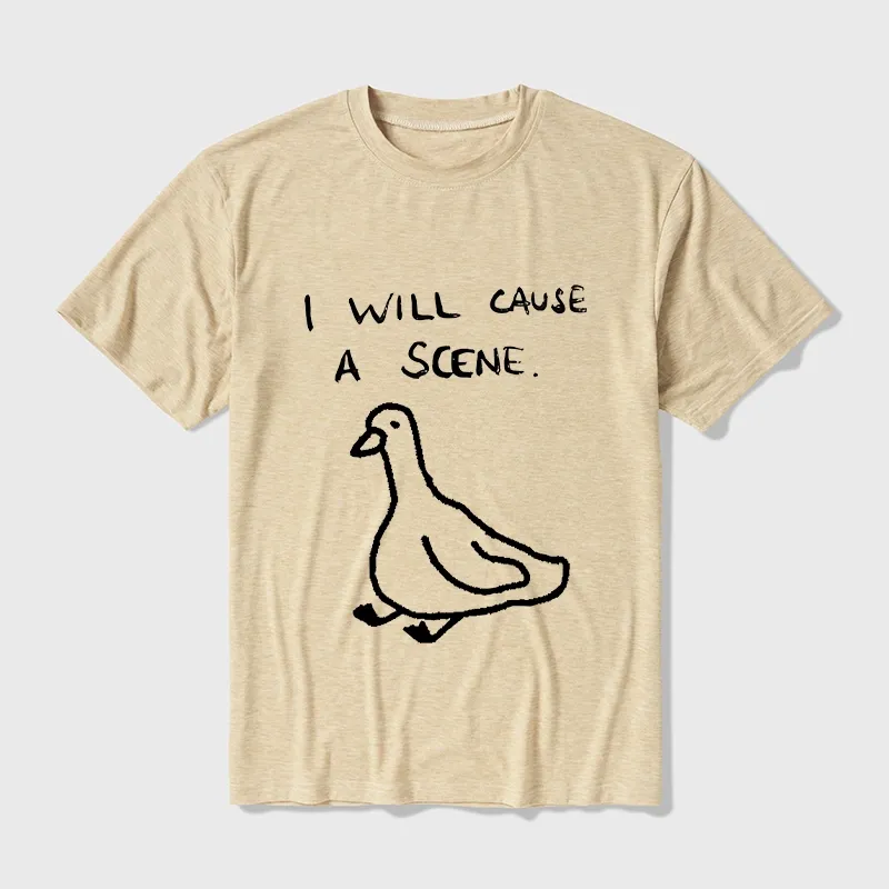 Tokyo-Tiger Stupid Goose Funny Japan Retro Cotton Blend T-Shirt