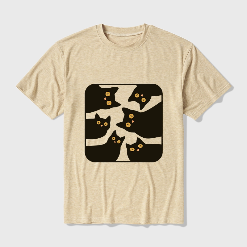 Tokyo-Tiger Cats Are Watching You Cotton Blend T-Shirt