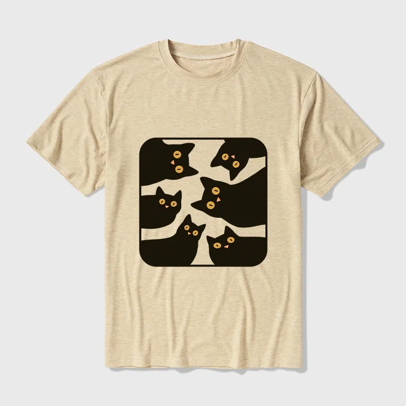 Tokyo-Tiger Cats Are Watching You Cotton Blend T-Shirt