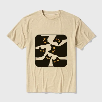 Tokyo-Tiger Cats Are Watching You Cotton Blend T-Shirt