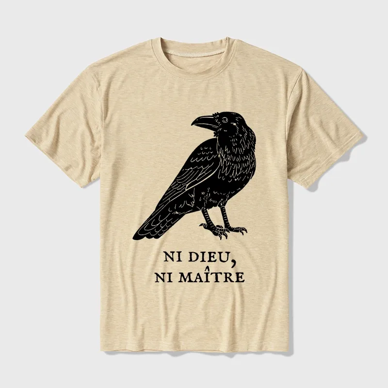 Tokyo-Tiger Crow Have A Strong Sense Of Self Cotton Blend T-Shirt