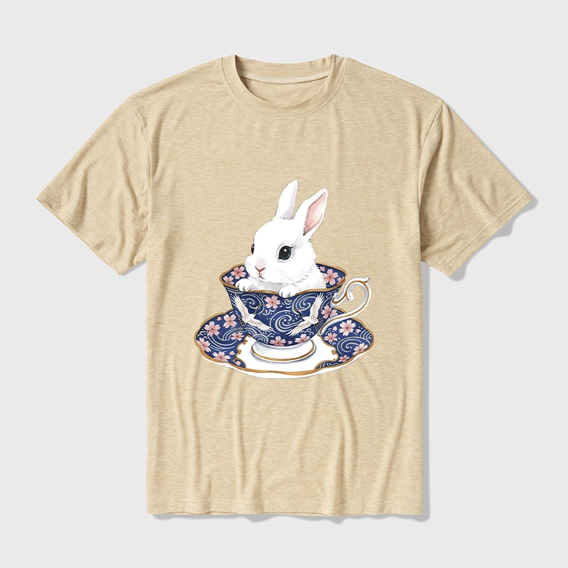 Tokyo-Tiger Sitting still  plotting chaos Calming Zen Cat Funny Cotton Blend T-Shirt