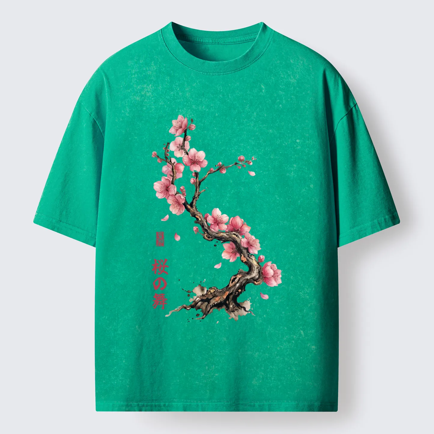 Tokyo-Tiger Sakura Petal Dance Washed T-Shirt