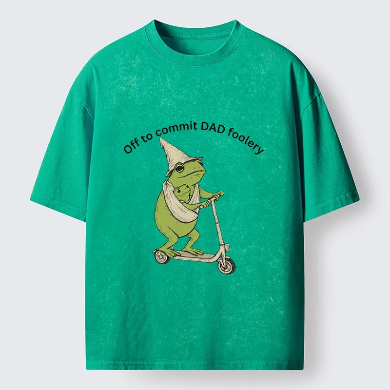 Tokyo-Tiger Frog Dad Foolery Adventure Time Washed T-Shirt