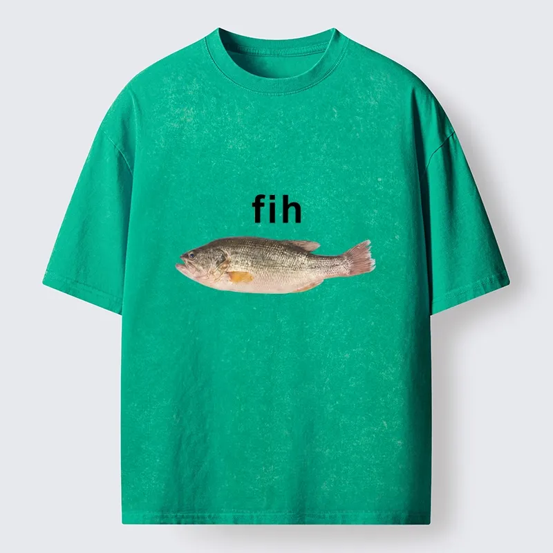 Tokyo-Tiger Fih The Fish Funny Meme Washed T-Shirt