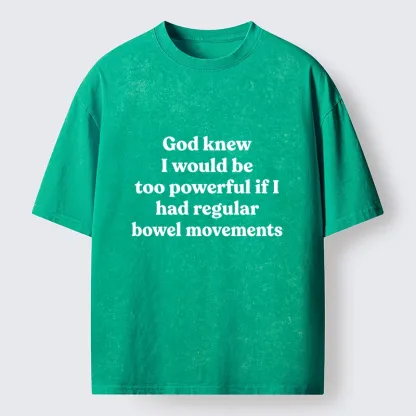 Tokyo-Tiger Funny Joke About Bowel Movements Washed T-Shirt
