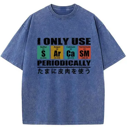 Tokyo-Tiger Use Sarcasm Occasionally Washed T-Shirt