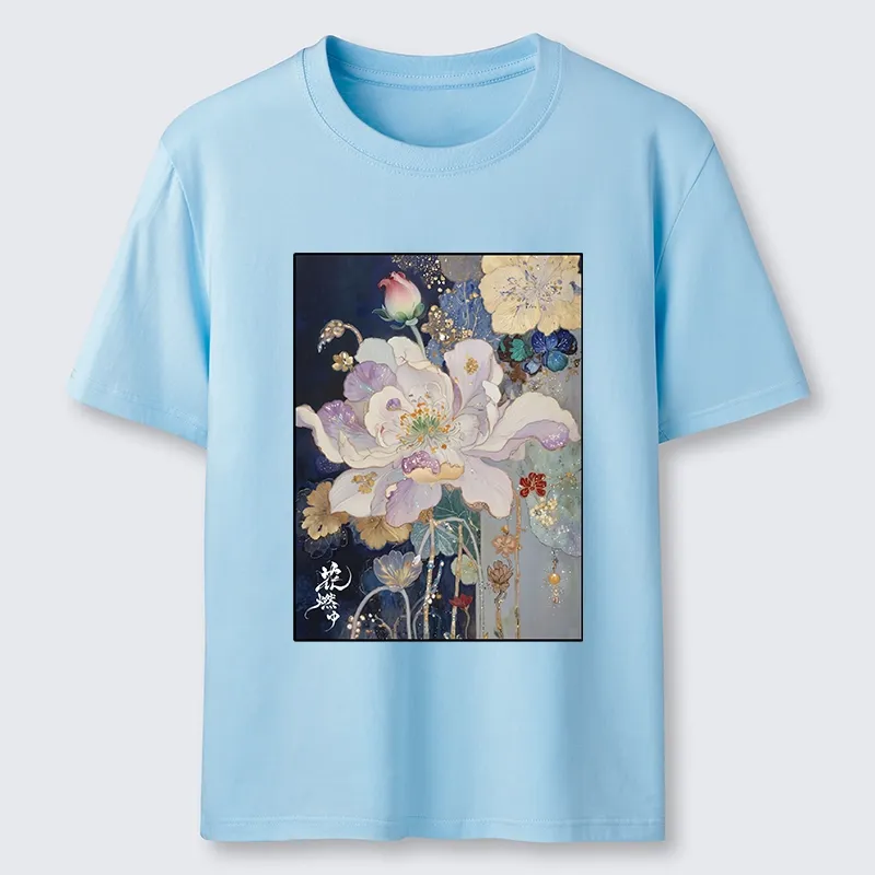 Tokyo-Tiger Golden Flower Bloom In The Night Classic T-Shirt