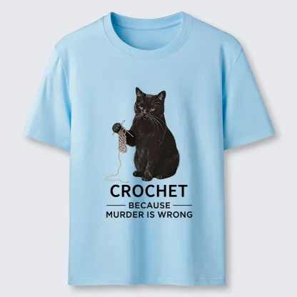 Tokyo-Tiger Cat Crocheting To Avoid Trouble Classic T-Shirt