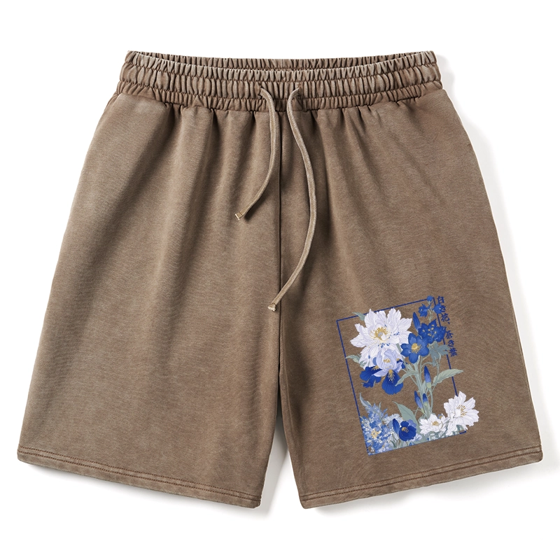 Tokyo-Tiger Blossoms Of The Firmament Washed Shorts