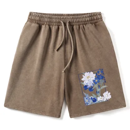 Tokyo-Tiger Blossoms Of The Firmament Washed Shorts
