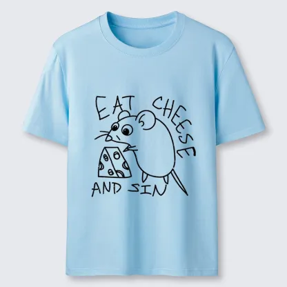 Tokyo-Tiger Cheese Obsessed Mouse Funny Art Classic T-Shirt