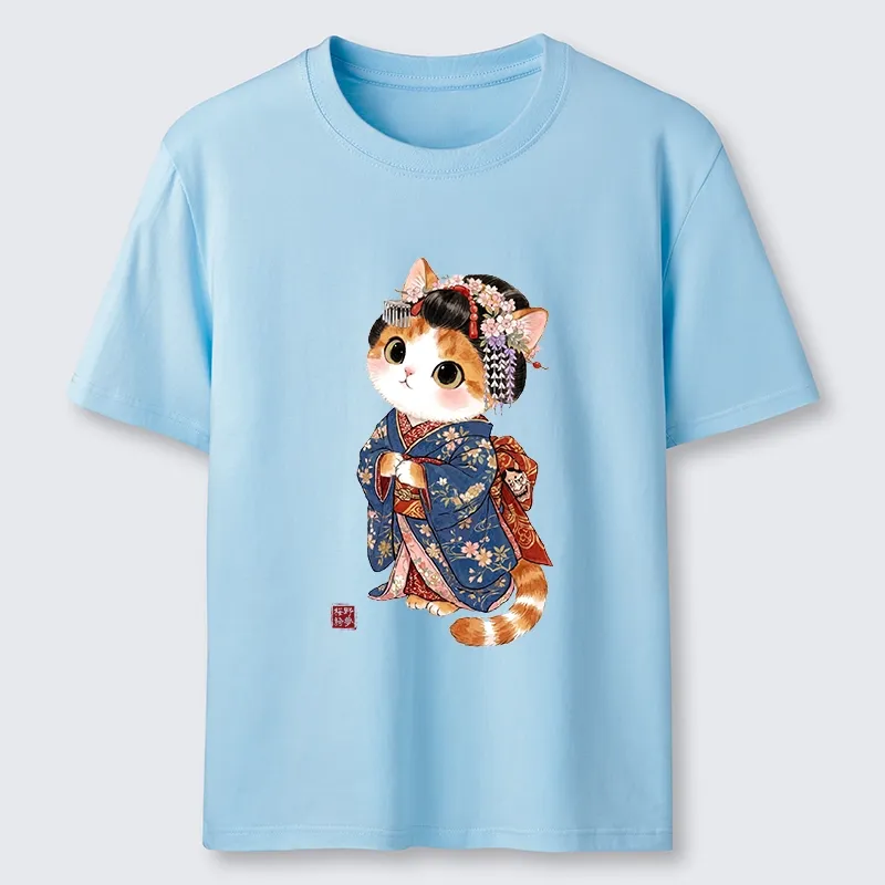 Tokyo-Tiger Cat Dressed As A Geisha Funny Classic T-Shirt