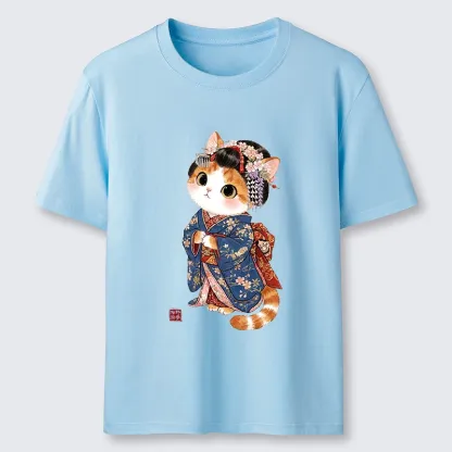 Tokyo-Tiger Cat Dressed As A Geisha Funny Classic T-Shirt