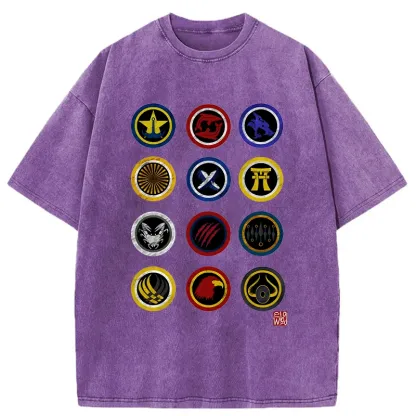 Tokyo-Tiger Baseball Japanese Emblem Washed T-Shirt