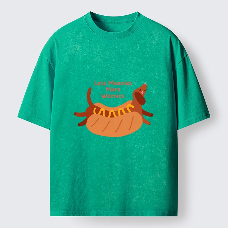 Tokyo-Tiger Positive Vibes Only With The Weenie Dog Washed T-Shirt