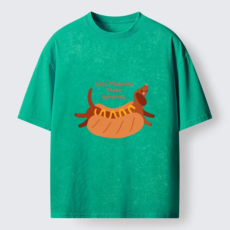 Tokyo-Tiger Positive Vibes Only With The Weenie Dog Washed T-Shirt