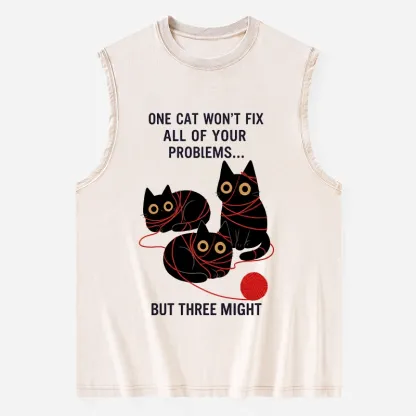 Tokyo-Tiger Three Cats Fix All Problems Washed Tank