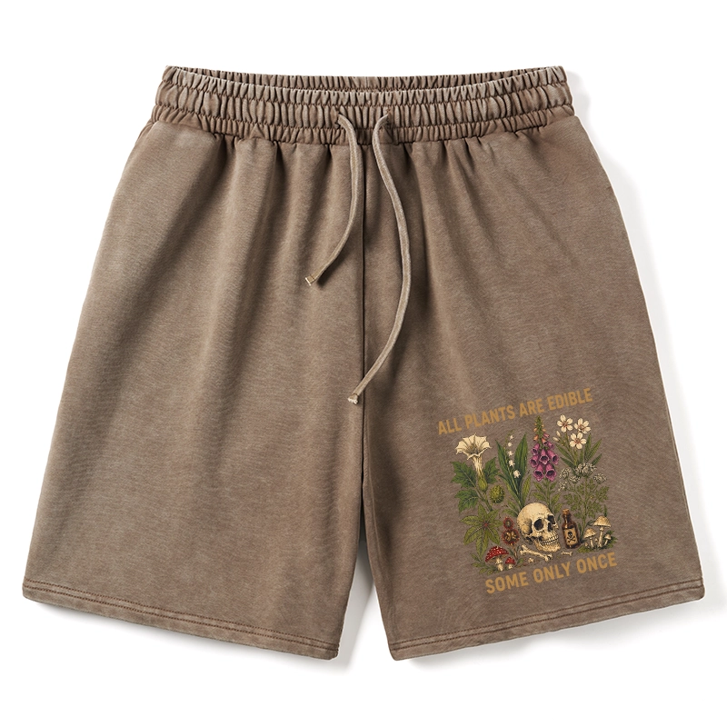 Tokyo-Tiger Edible Plants Some Only Once Joke Washed Shorts