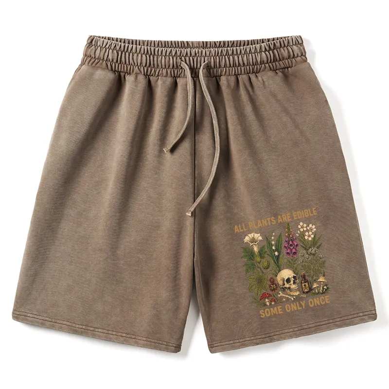 Tokyo-Tiger Edible Plants Some Only Once Joke Washed Shorts