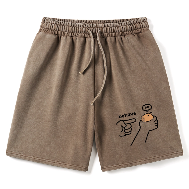 Tokyo-Tiger Dishonest Capybara Washed Shorts