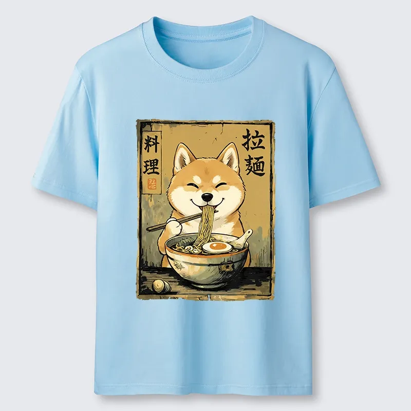 Tokyo-Tiger Happy Shiba Eating Ramen Classic T-Shirt