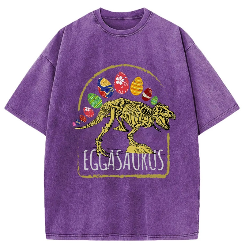 Tokyo-Tiger Funny Eggasaurus Washed T-Shirt