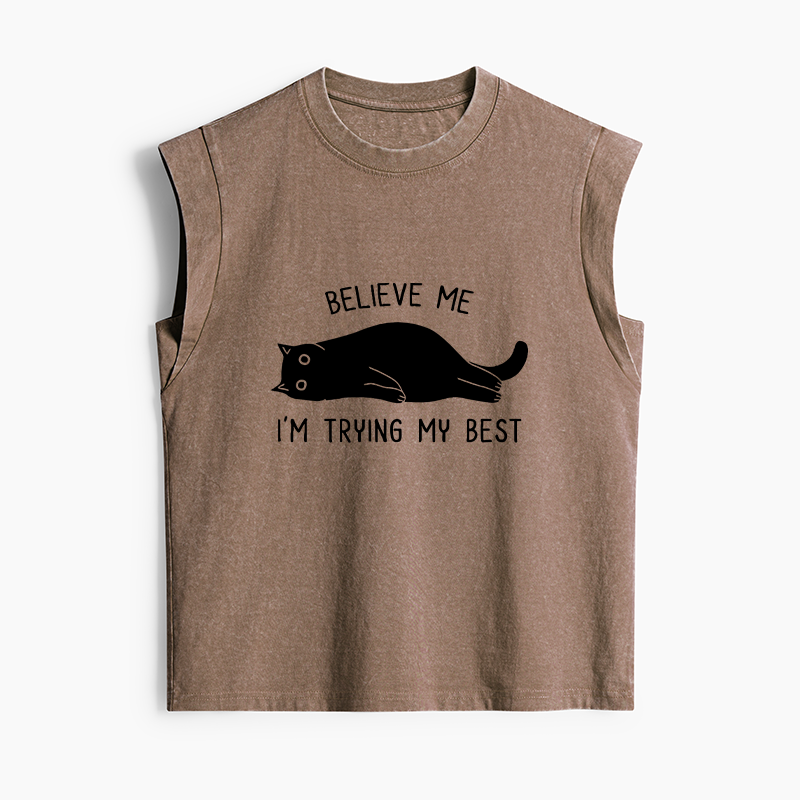 Tokyo-Tiger When Life Is Hard Nap First Women's Washed Tank Tops