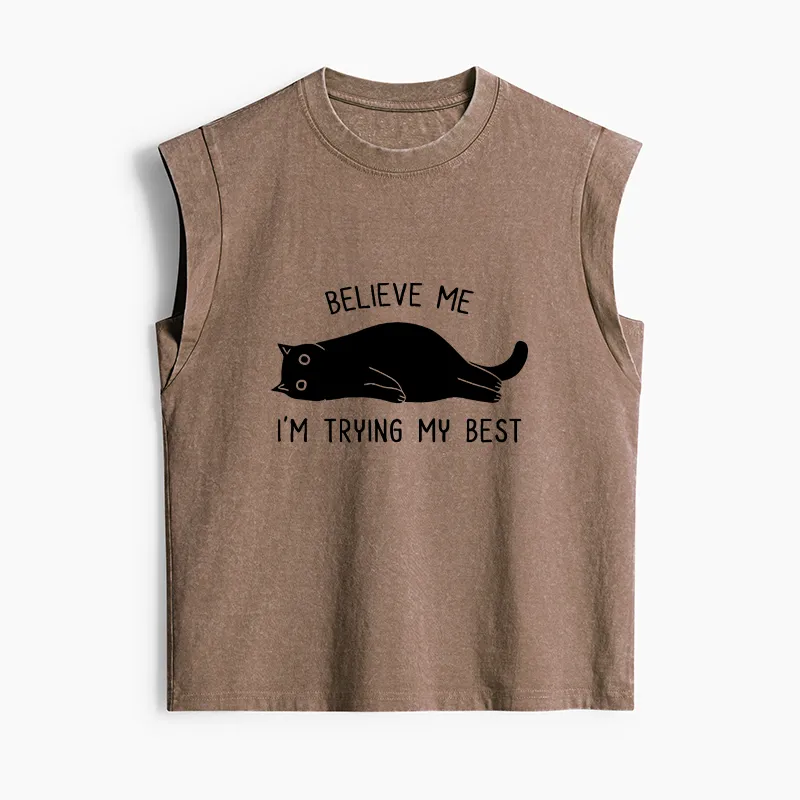 Tokyo-Tiger When Life Is Hard Nap First Women's Washed Tank Tops