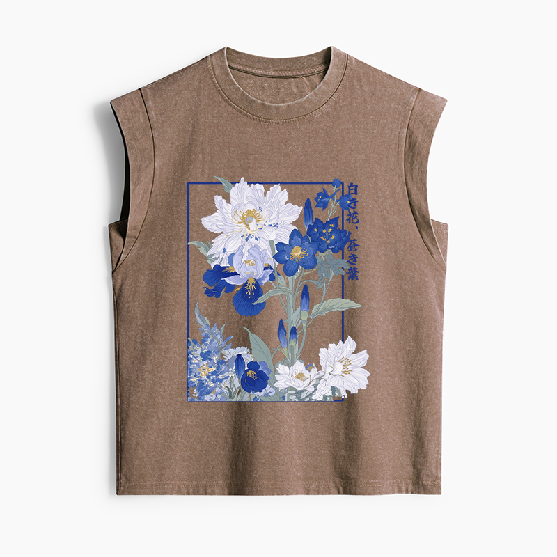 Tokyo-Tiger Blossoms Of The Firmament Women's Washed Tank Tops
