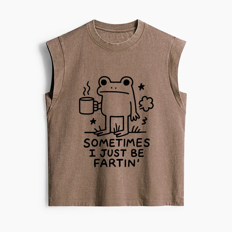 Tokyo-Tiger Sometimes A Frog Just Needs To Fart Women's Washed Tank Tops