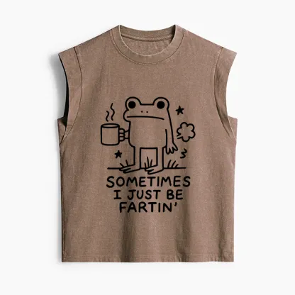 Tokyo-Tiger Sometimes A Frog Just Needs To Fart Women's Washed Tank Tops