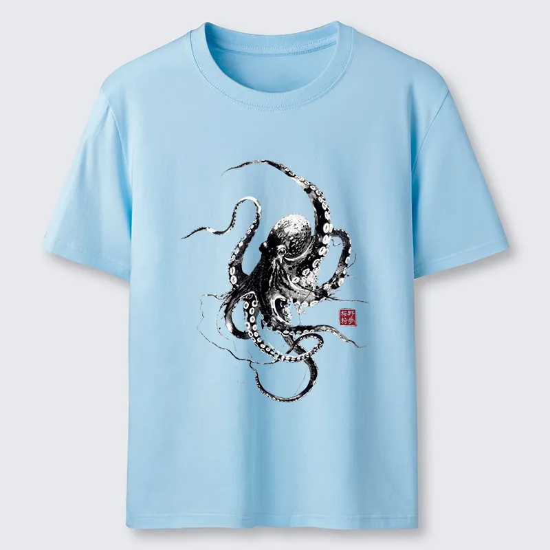 Tokyo-Tiger Traditional Japanese Octopus Painting Classic T-Shirt