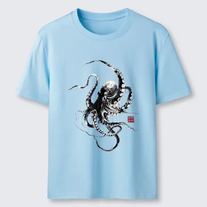 Tokyo-Tiger Traditional Japanese Octopus Painting Classic T-Shirt