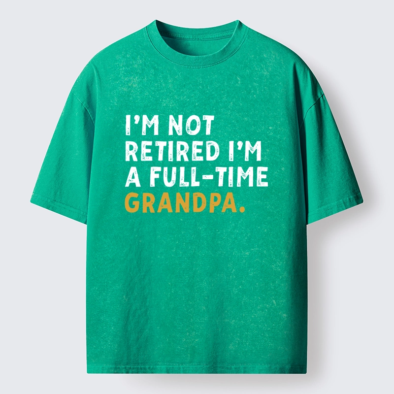 Tokyo-Tiger Official Full Time Grandpa Duty Washed T-Shirt