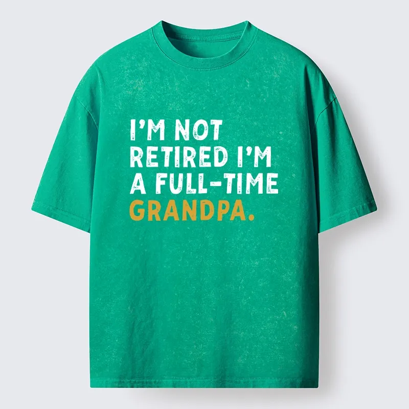 Tokyo-Tiger Official Full Time Grandpa Duty Washed T-Shirt