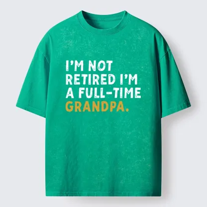 Tokyo-Tiger Official Full Time Grandpa Duty Washed T-Shirt