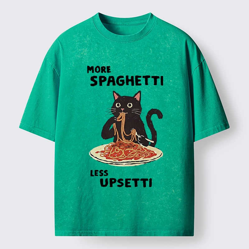 Tokyo-Tiger More Spaghetti Less Upsetti Cat Washed T-Shirt