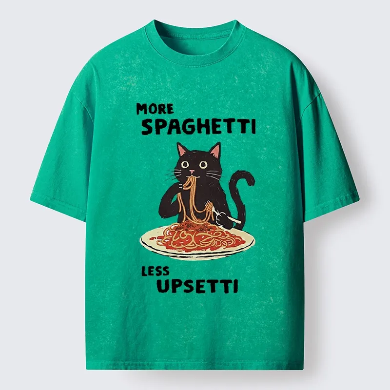 Tokyo-Tiger More Spaghetti Less Upsetti Cat Washed T-Shirt