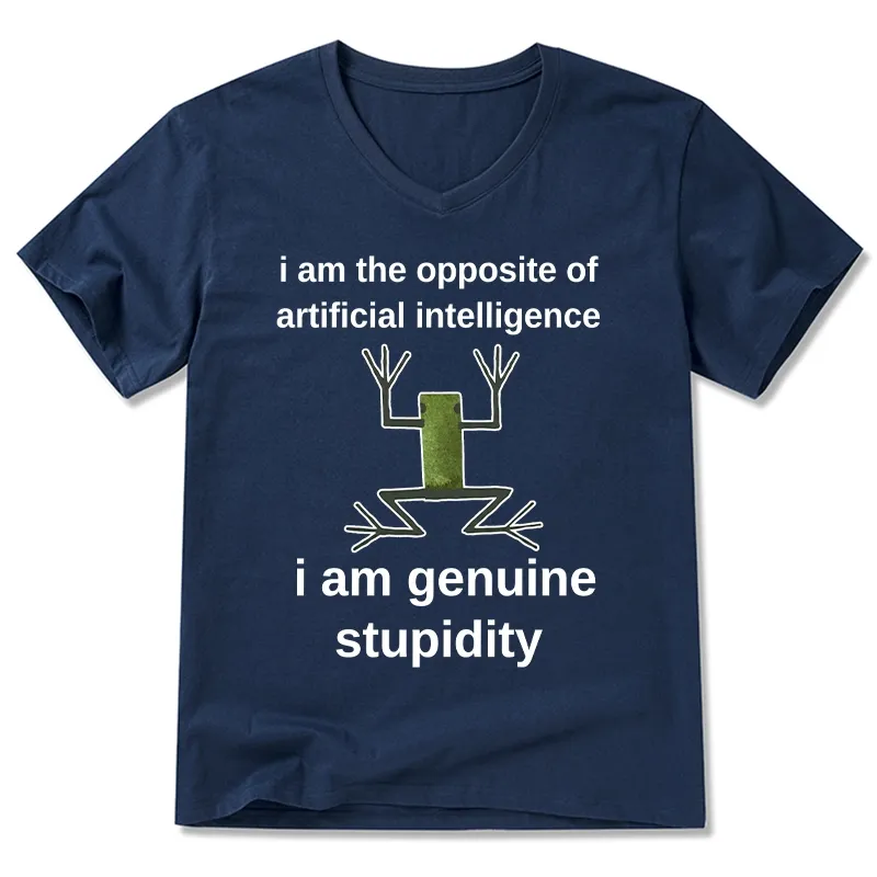 Tokyo-Tiger Genuine Stupidity Frog Meme V-Neck Classic T-Shirt