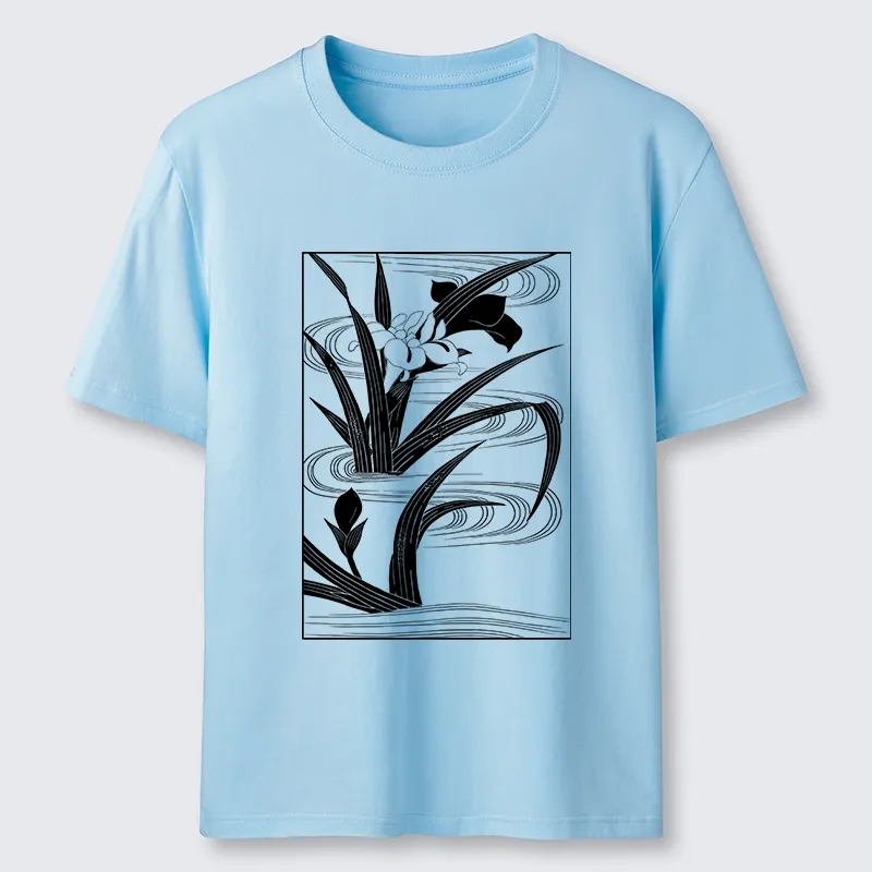 Tokyo-Tiger Japanese Iris Woodblock Art Classic T-Shirt