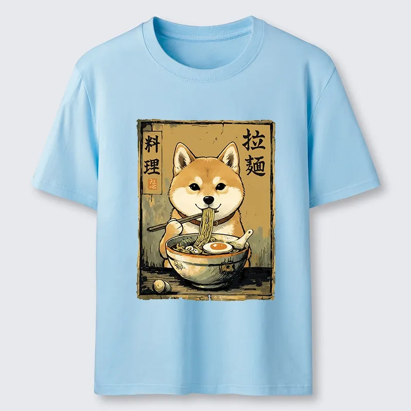Tokyo-Tiger Shiba Inu Obsessed With Eating Ramen Classic T-Shirt