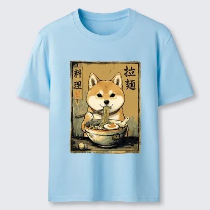 Tokyo-Tiger Shiba Inu Obsessed With Eating Ramen Classic T-Shirt