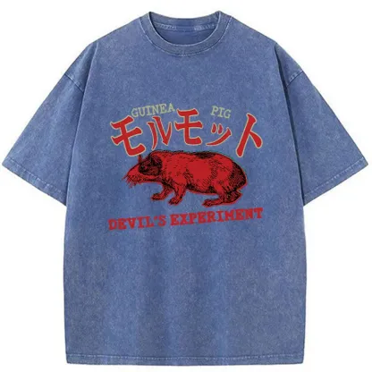 Tokyo-Tiger Terrible Guinea Pig Washed T-Shirt