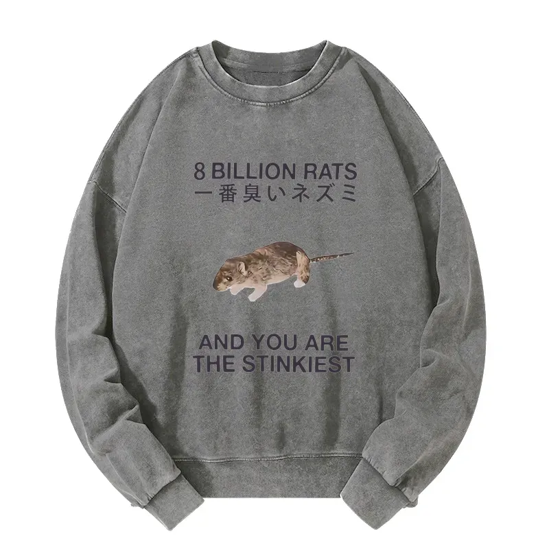 Tokyo-Tiger World's Stinkiest Rat Washed Sweatshirt