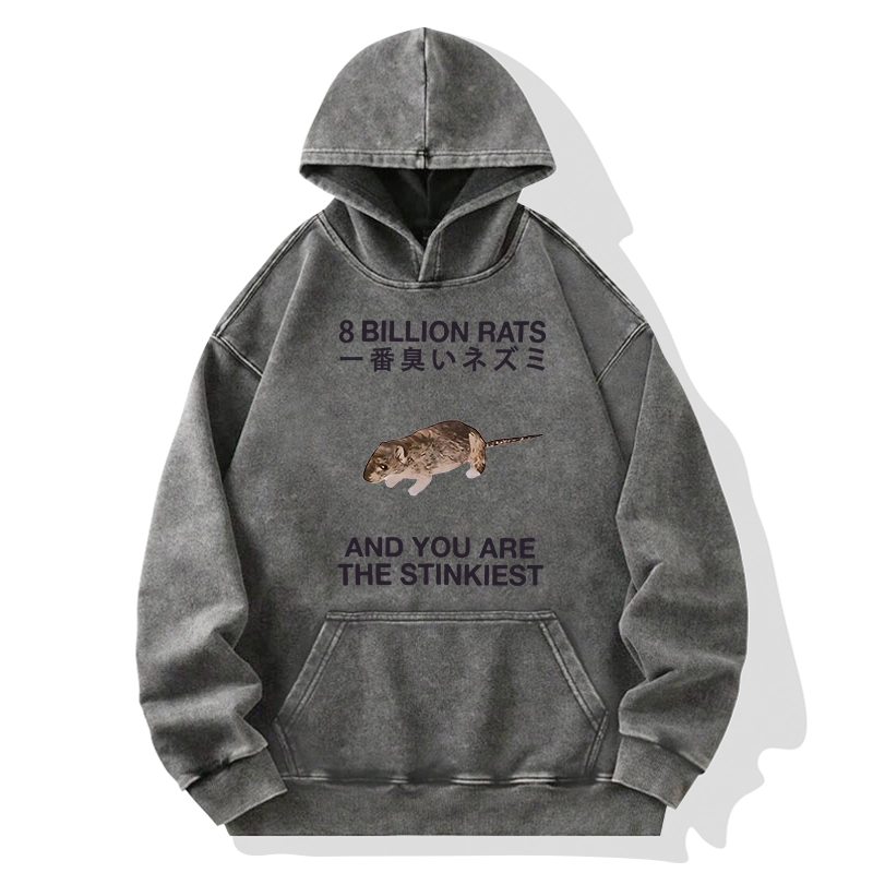 Tokyo-Tiger World's Stinkiest Rat Washed Hoodie