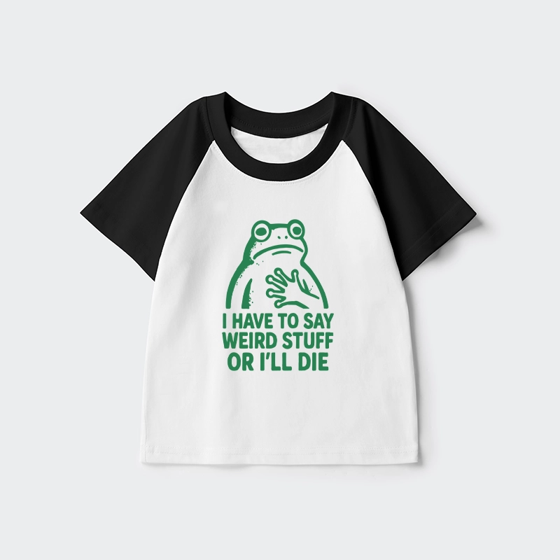 Tokyo-Tiger Weird Frog Funny Meme Kids Raglan T-shirt