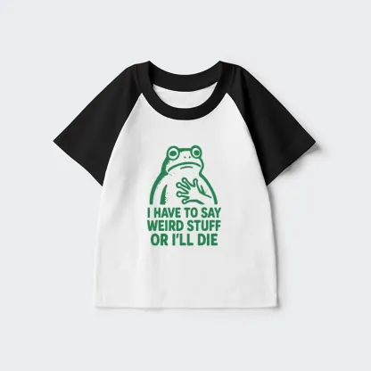 Tokyo-Tiger Weird Frog Funny Meme Kids Raglan T-shirt