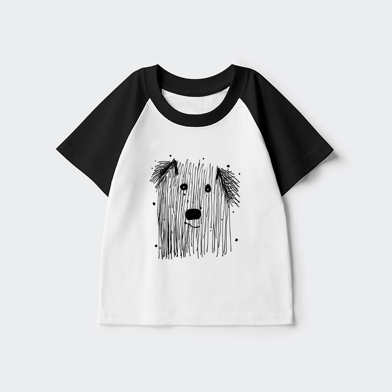 Tokyo-Tiger Fluffy Chaos In Dog Form Kids Raglan T-shirt